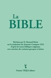  Frère Bernard-Marie - La Sainte Bible du chanoine A. Crampon - Traduction faite sur les textes originaux avec mention des variantes grecques et latines (couverture verte).