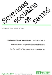 Janine Pierret - Sciences Sociales et Santé Volume 25 N° 3, Sept : .