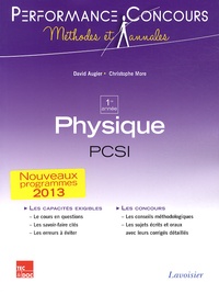 David Augier et Christophe More - Physique PCSI 1re année.