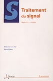 David Brie et Faouzi Ghorbel - Traitement du signal Volume 31 N° 3-4, Juillet-décembre 2014 : Traitement et analyse de l'information - Méthodes et applications.
