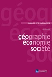  Anonyme - Géographie, économie, société Volume 20 N°1, Janvier- mars 2018 : .