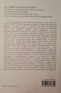 Au champ des escriptures. IIIe Colloque international sur Christine de Pizan, Lausanne, 18-22 juillet 1998