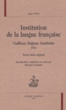 Jean Pillot - Institution de la langue française - Gallicae linguae institutio (1561).
