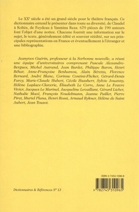 Dictionnaire des pièces de théâtre françaises du XXe siècle