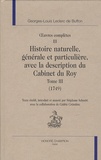 Georges-Louis Leclerc Buffon - Oeuvres complètes - Tome 3, Histoire naturelle, générale et particulière, avec la description du Cabinet du Roy (1749).