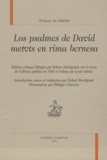 Arnaud de Salette - Los psalmes de David metuts en rima bernesa - Edition bilingue français-béarnais.