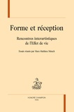 Marc-Mathieu Münch - Forme et réception - Rencontres interartistiques de l'Effet de vie.