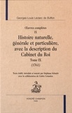 Georges-Louis Leclerc Buffon - Oeuvres complètes - Tome 9, Histoire naturelle, générale et particulière, avec la description du Cabinet du Roi (1761).