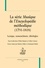 Alban Ramaut et Céline Carenco - La série Musique de l’Encyclopédie méthodique (1791-1818) - Lexique, nomenclature, idéologies.