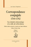 René-Louis de Voyer d'Argenson - Correspondance conjugale 1760-1782 - Une intimité aristocratique à la veille de la Révolution, 2 volumes.