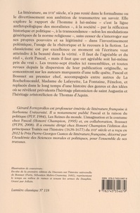 De Pascal à Bossuet. La littérature entre théologie et anthropologie