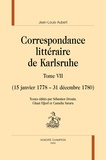 Jean-Louis Aubert - Correspondance littéraire de Karlsruhe - Tome 7 (15 janvier 1778 - 31 décembre 1780).