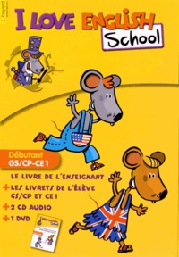  Bayard - I Love English School Débutant GS/CP-CE1 - Le kit enseignant. 1 DVD + 2 CD audio