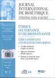 Christian Byk - Journal International de Bioéthique Volume 25 N° 2, Juin 2014 : Ethique, gouvernance et décisions en santé.
