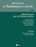 Claude Lefort - Problèmes d'Amérique latine N° 98 : Situations de la démocratie.