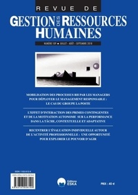 Alice Le Flanchec - Revue de Gestion des Ressources Humaines N° 109 : Mobilisation des processus RH par les managers.