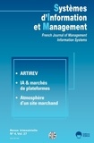 François de Corbière - Systèmes d'Information et Management Volume 27. 2022/4 : Artirev. IA & marchés de plateformes. Atmosphère d'un site marchand.