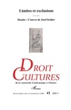  Anonyme - Droit et cultures N° 41-2001/1 : Limites et exclusions.