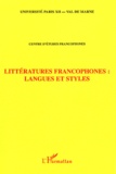 Papa Samba Diop - Littératures francophones : langues et styles.