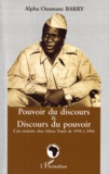Alpha Ousmane Barry - Pouvoir du discours & discours du pouvoir - L'art oratoire chez Sékou Touré de 1958 à 1984.