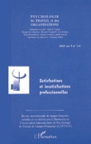  Anonyme - Psychologie du travail et des organisations Volume 9 N° 3-4/2003 : Satisfactions et insatisfactions professionnelles.