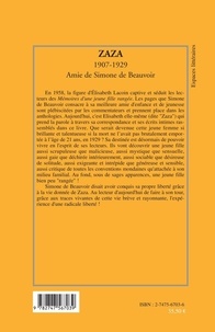 Zaza Amie de Simone de Beauvoir 1907-1929. Correspondance et carnets de Elisabeth Lacoin