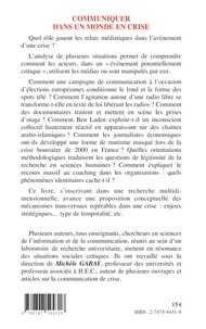 Communiquer dans un monde en crise. Images, représentations et médias