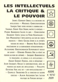 Thierry Discepolo et Charles Jacquier - Agone N° 41/42, 2009 : Les intellectuels, la critique & le pouvoir.