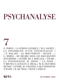 Pierre Bruno - Psychanalyse N° 7, Octobre 2006 : .