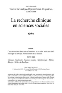 La recherche clinique en sciences sociales