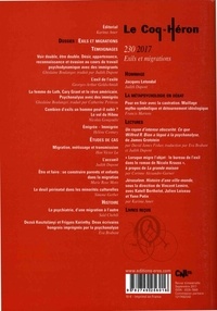 Le Coq-Héron N° 230, septembre 2017 Exils et migrations