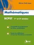 Olivier Petit-Jean - Mathématiques BCPST 1re et 2e années.