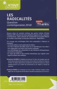 Radicalités, Thème de questions contemporaines Sciences Po. Concours commun  Edition 2018