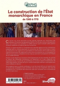 La construction de l'Etat monarchique en France de 1380 à 1715