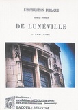 M Maggiolo - L'instruction publique dans le district de Lunéville (1789-1802).