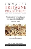 Didier Boisson - Annales de Bretagne et des Pays de l'Ouest Tome 125 N° 1, mars 2018 : Tolérance et intolérance des religions en Europe (XVIe-XVIIIe siècle).