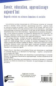 Savoir, éducation, apprentissage aujourd'hui. Regards croisés en sciences humaines et sociales