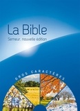  Excelsis - La Bible version semeur 2015 avec couverture rigide bleue illustrée.