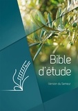  Excelsis - Bible d’étude, version du Semeur - Couverture rigide verte, motif olivier, tranche blanche.