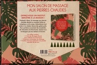 Coffret Mon salon de massage aux pierres chaudes. Avec 1 livre de techniques, 8 pierres naturelles de massage et 8 cônes d'encens au thé vert