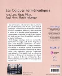 Les logiques herméneutiques. Hans Lipps, Georg Misch, Josef König, Martin Heidegger