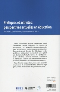Pratiques et activités : perspectives actuelles en éducation