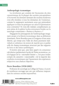 Anthropologie économique. Cours au Collège de France (1992-1993)