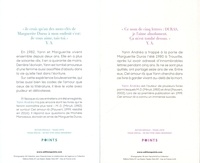 Coffret en 2 volumes : Cet amour-là ; Je voudrais parler de Duras