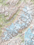  IGN - Massif du Mont Blanc - Poster plastifié 131 x 100 cm 1/28 000.