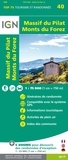  IGN - Massif du Pilat, Monts du Forez - 1/75 000.
