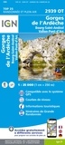  IGN - Gorges de l'Ardèche, Bourg-Saint-Andéol, Vallon-Pont-d'Arc - 1/25 000.