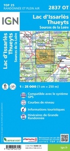 Lac d'Issarles, Thueyts. Sources de la Loire : 1/25 000 3e édition