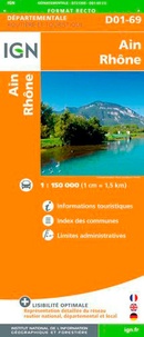  IGN - Ain, Rhône - 1/150 000.