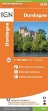  IGN - Dordogne - 1/150 000.
